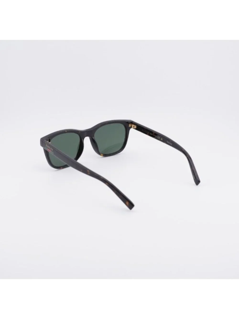 Gucci GG1985S 002 Sunglasses Havana Square Frame, Green Lenses